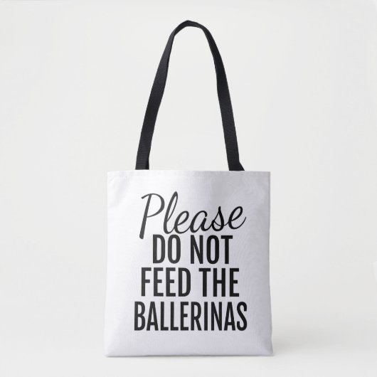 Geef de ballerina's geen Canvas tas (Voorkant)