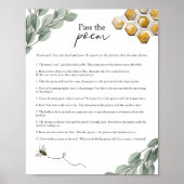 Geef de Bee en Eucalyptusgame van het Vrijgezellen Poster (Voorkant)