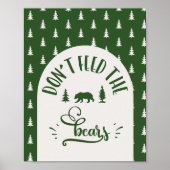 Geef de beren geen voeding Eén Happy Camper-verjaa Poster (Voorkant)