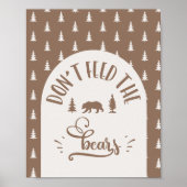 Geef de beren geen voeding Eén Happy Camper-verjaa Poster (Voorkant)