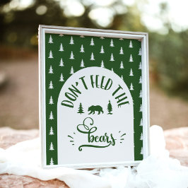 Geef de beren geen voeding Eén Happy Camper-verjaa Poster