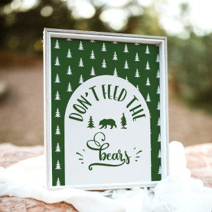 Geef de beren geen voeding Eén Happy Camper-verjaa Poster