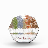 Geef de Bomen van de Thanksgiving van Bedankt en L Fotoblokken (Voorkant)