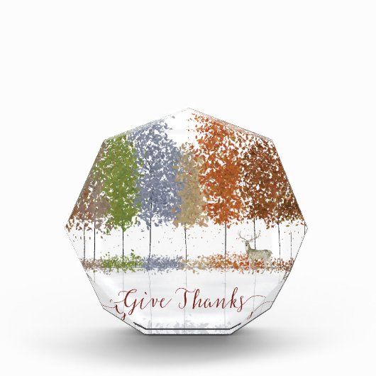 Geef de Bomen van de Thanksgiving van Bedankt en L Fotoblokken (Voorkant)