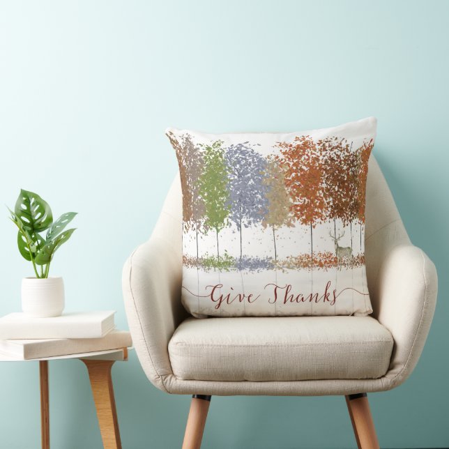 Geef de Bomen van de Thanksgiving van Bedankt en L Kussen (Stoel)