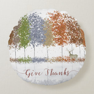 Geef de Bomen van de Thanksgiving van Bedankt en L Rond Kussen
