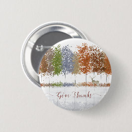 Geef de Bomen van de Thanksgiving van Bedankt en L Ronde Button 5,7 Cm