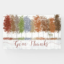 Geef de Bomen van de Thanksgiving van Bedankt en L Spandoek