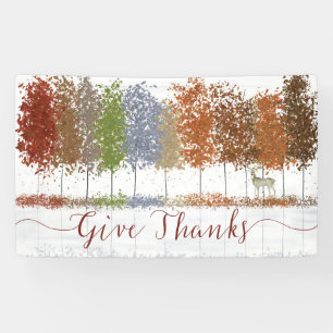 Geef de Bomen van de Thanksgiving van Bedankt en L Spandoek