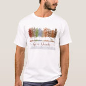 Geef de Bomen van de Thanksgiving van Bedankt en L T-shirt (Voorkant)