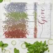 Geef de Bomen van de Thanksgiving van Bedankt en L Theedoek (Gevouwen)