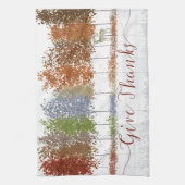 Geef de Bomen van de Thanksgiving van Bedankt en L Theedoek (Verticaal)