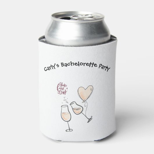 Geef de Bruid een Drink met Aangepaste QR Code Blikjeskoeler (Blikje Voorkant)