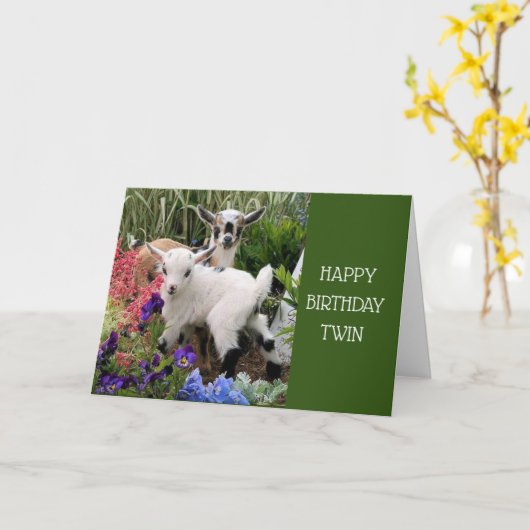 GEEF DE DAG OP MIJN ***TWIN *** KAART (Gele Bloem)