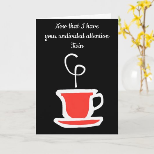 GEEF DE DAG OP MIJN ***TWIN *** KAART (Gele Bloem)