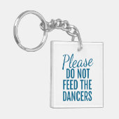 Geef de dansers geen Sleutelhanger blauw (Voorkant Links)