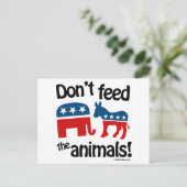 Geef de dieren geen voer - briefkaart (Staand voorkant)