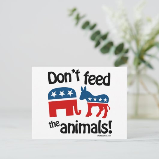 Geef de dieren geen voer - briefkaart (Staand voorkant)