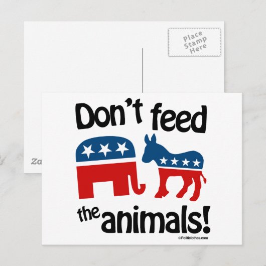 Geef de dieren geen voer - briefkaart (Voorkant / Achterkant)