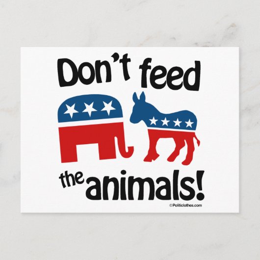Geef de dieren geen voer - briefkaart (Voorkant)