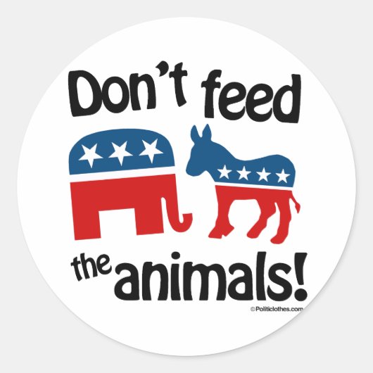 Geef de Dieren Geen Voer - Ronde Sticker (Voorkant)