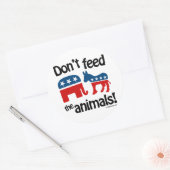 Geef de Dieren Geen Voer - Ronde Sticker (Envelop)