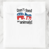 Geef de Dieren Geen Voer - Ronde Sticker (Tas)