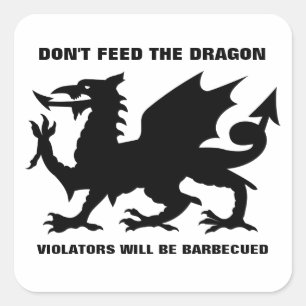 Geef de Dragon Sticker niet te eten