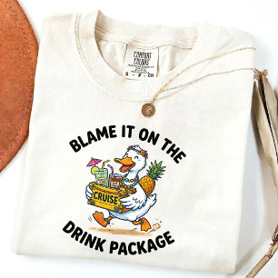 Geef de drankpakket de schuld Funny Duck Cruise  T-shirt