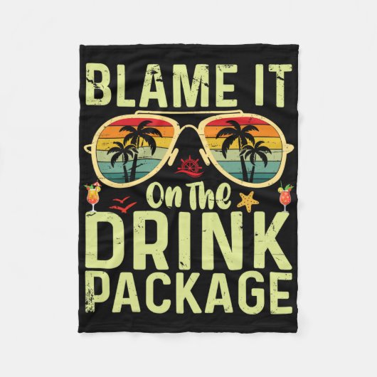Geef de drankpakket de schuld Grappige verjaardag Fleece Deken (Voorkant)