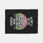 Geef de drankpakket singles de schuld fleece deken (Voorkant (Horizontaal))