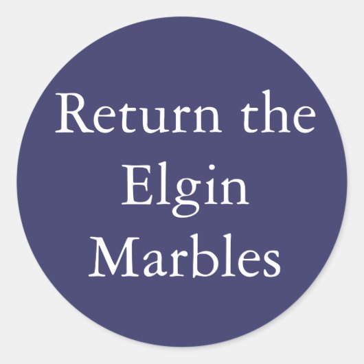 Geef de Elgin Marbles sticker terug (Voorkant)