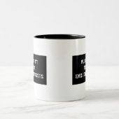 Geef de endocrinologen niet op. tweekleurige koffiemok (Center)