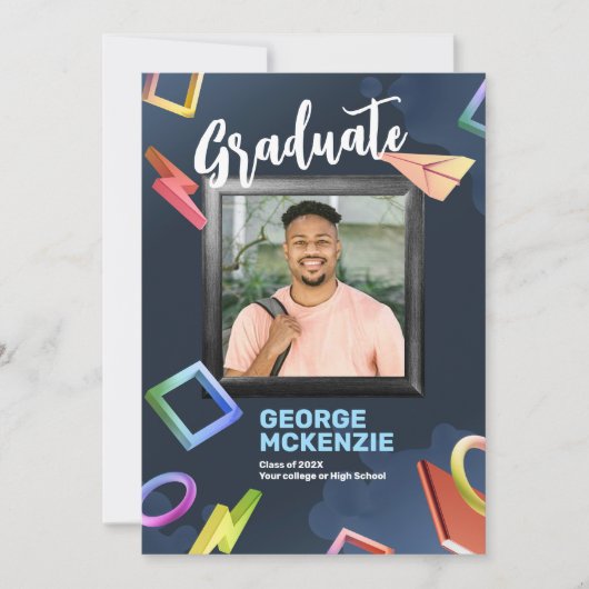 Geef de fancy aankondiging van het donkere afstude (Voorkant)