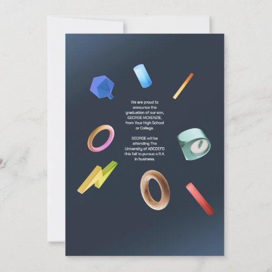 Geef de fancy aankondiging van het donkere afstude (Achterkant)