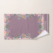 Geef de Floral Border Mountbatten roze aan Handdoek (Handdoek)