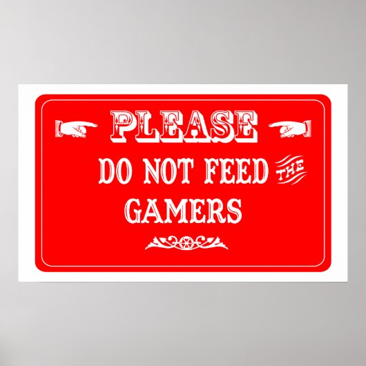 Geef de gamers geen voer poster (Voorkant)