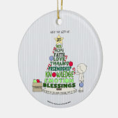Geef de gave van: Woord Boom  Keramisch Ornament (Links)