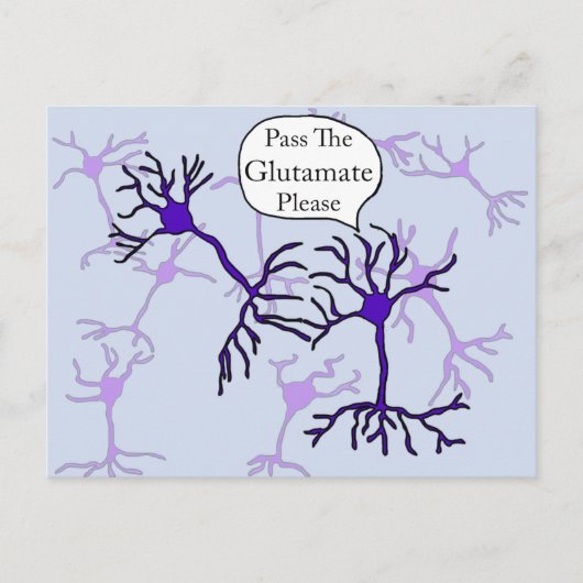 Geef De Glutamaat Neuron Door Briefkaart (Voorkant)