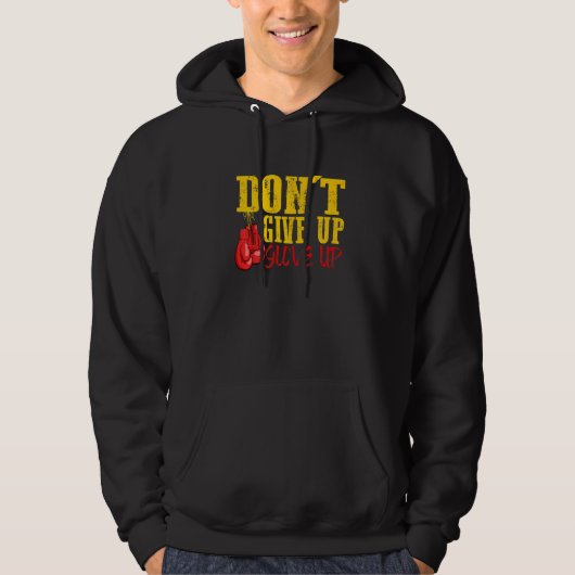 Geef de handschoen op met de trainingstrookje hoodie (Voorkant)