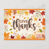 Geef de Herfst van Bedankt Autumn verlaten Thanksg Briefkaart (Voorkant)