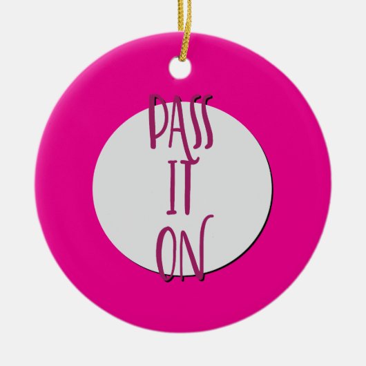 Geef de herstelslogan door keramisch ornament (Voorkant)