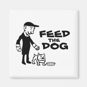 Geef de hond voer magneet