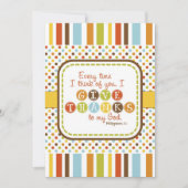 Geef de Kaart van de Thanksgiving van de Manuscrip (Voorkant)