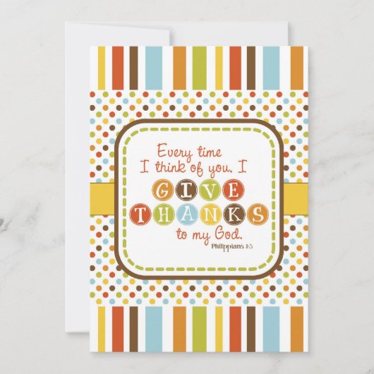 Geef de Kaart van de Thanksgiving van de Manuscrip (Voorkant)