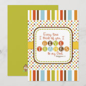 Geef de Kaart van de Thanksgiving van de Manuscrip (Voorkant / Achterkant)