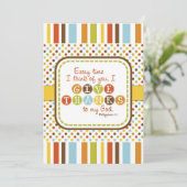 Geef de Kaart van de Thanksgiving van de Manuscrip (Staand voorkant)