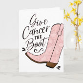 Geef de kanker de Boot Borstkanker Get Well Kaart (Gele Bloem)