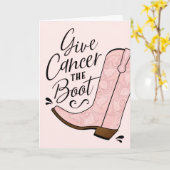 Geef de kanker de Boot Borstkanker Get Well Kaart (Gele Bloem)