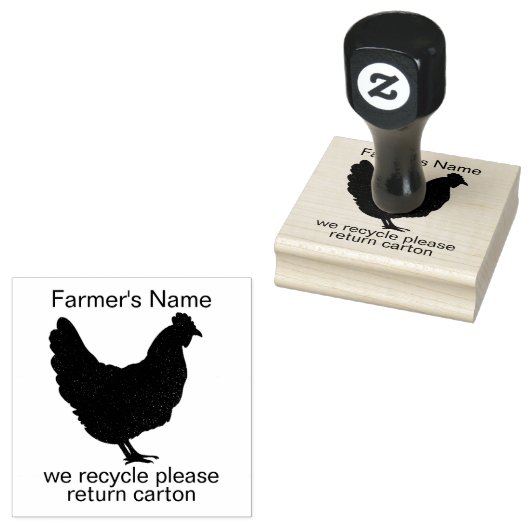 Geef de kartonnen eieren terug. rubberstempel (Gestempeld)